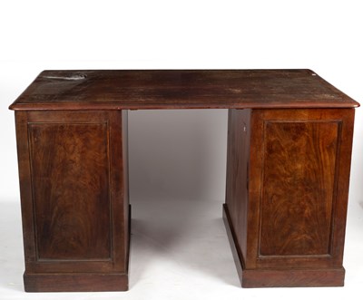 Lot 340 - A Victorian mahogany partners' desk with...