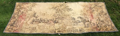 Lot 384 - A 19th Century loomed tapestry, ladies and...