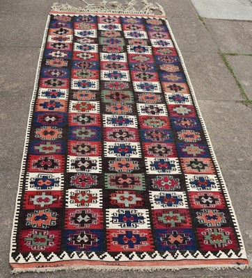 Lot 411 - A Turkish kilim, circa 1920, 240cm x 100cm