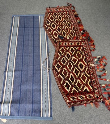 Lot 414 - A pair of Turkoman tekke saddle bags and a rug