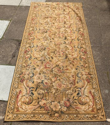 Lot 419 - A 19th Century tapestry, basket of flowers,...