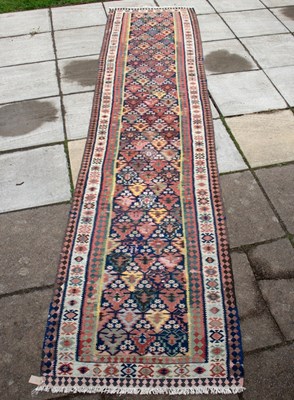 Lot 432 - A Kurdish kilim runner, North West Persia,...