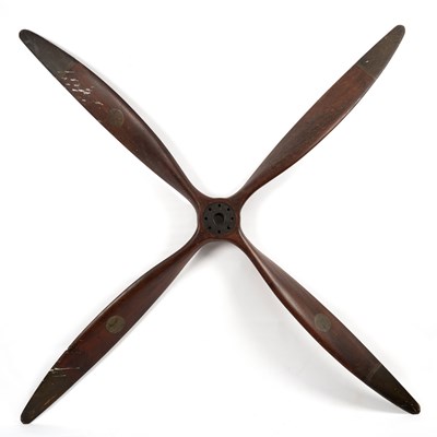 Lot 460 - A rare WWI four blade propeller, from a B.E.2...