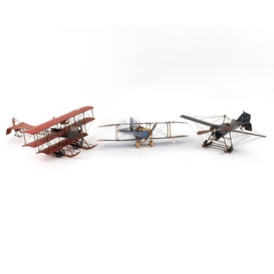 Lot 463 - A Meccano model bi-plane and two other bi-planes