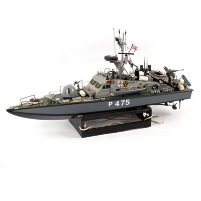 Lot 465 - A British remote control model gun boat, The...