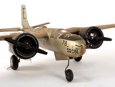 Lot 467 - A model Martin B-26 Marauder airplane, 87cm long