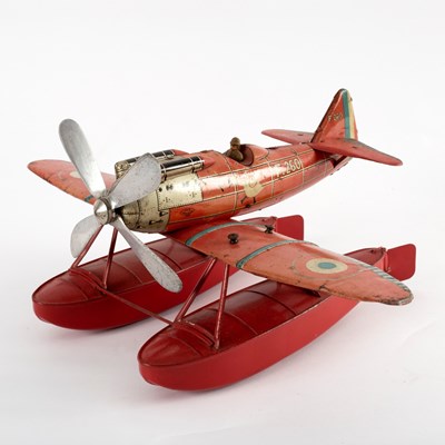 Lot 472 - A tinplate model Unis Seaplane F.260, 14cm long