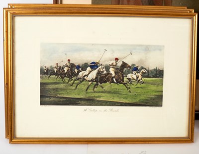 Lot 491 - After George Wright/Polo/four coloured prints...