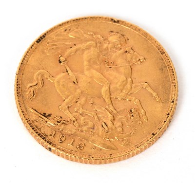 Lot 697 - A George V gold sovereign, 1913