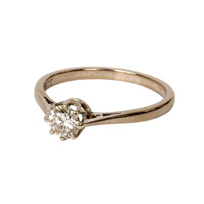 Lot 722 - A diamond solitaire ring, the principal stone...