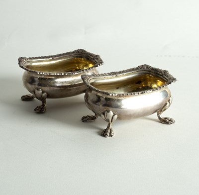 Lot 3 - A pair of 18th Century style silver salts,...