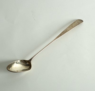 Lot 11 - A Scottish silver basting spoon, RG, Edinburgh...