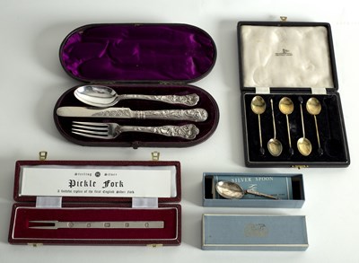 Lot 14 - A Victorian silver three-piece Christening set...