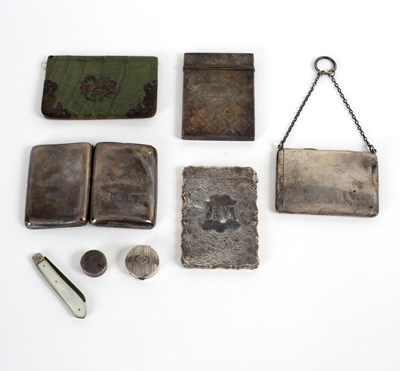 Lot 15 - A Victorian silver visiting card case, George...