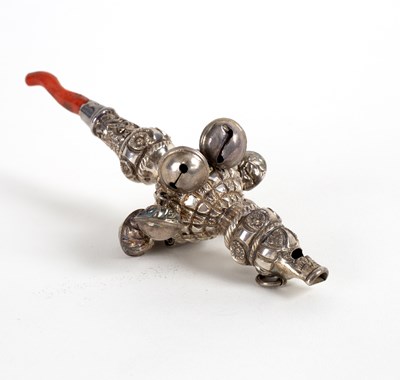 Lot 16 - A child's Victorian silver rattle, George...