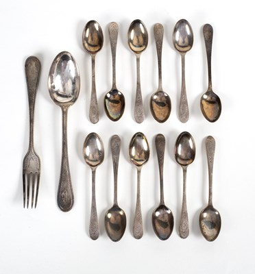 Lot 17 - Six Victorian silver teaspoons, HH, Sheffield...