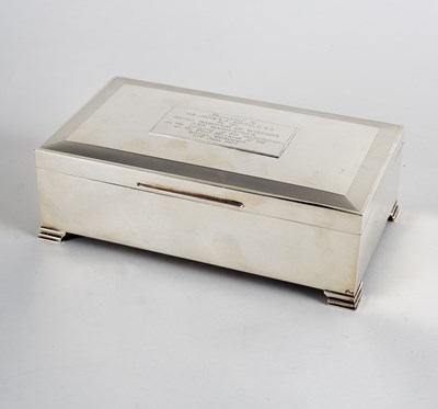 Lot 40 - A silver cigar box, Thomas Fattorini Ltd.,...