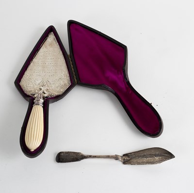 Lot 49 - A Victorian silver presentation trowel with...