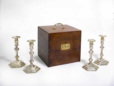 Lot 69 - A matched set of four George I/II silver-gilt...