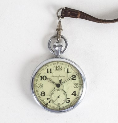 Lot 125 - A Jaeger-LeCoultre military open faced pocket...