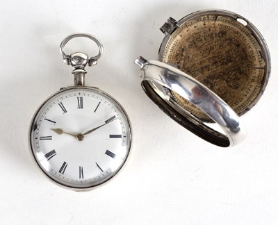 Lot 129 - A Victorian silver pair cased pocket watch,...