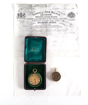 Lot 130 - A lady's engraved pocket watch, the case...