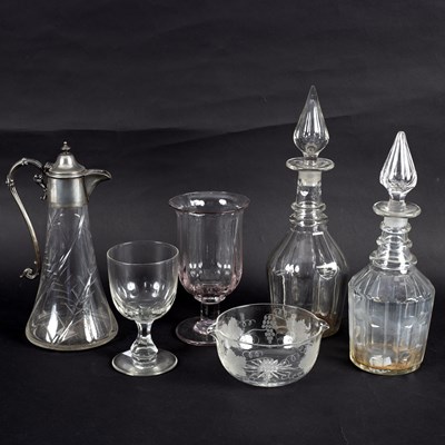 Lot 151 - A group of 19th Century and later glass to...