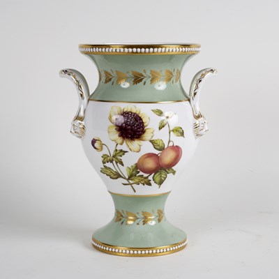 Lot 174 - A Spode bone china two-handled vase painted...