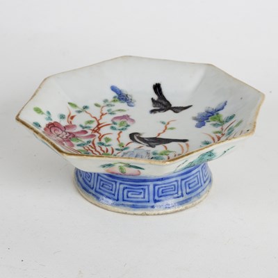 Lot 238 - A 19th Century famille rose octagonal tazza,...