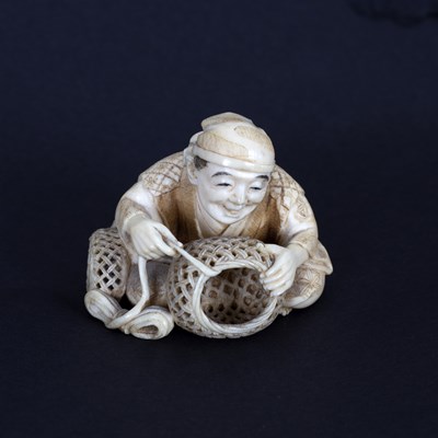 Lot 274 - Lot Withdrawn - A Japanese carved ivory...