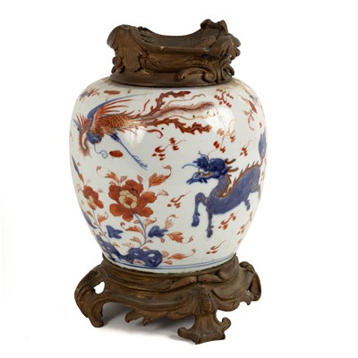 Lot 283 - An 18th Century Chinese Imari vase, with later...