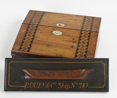 Lot 339 - A carved wood mounted hull by P Dily & Co....