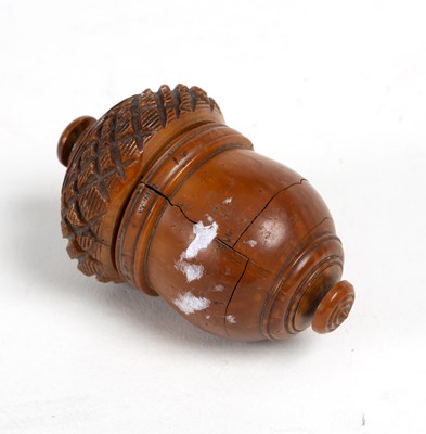 Lot 357 - A 19th Century coquilla nut nutmeg grater...