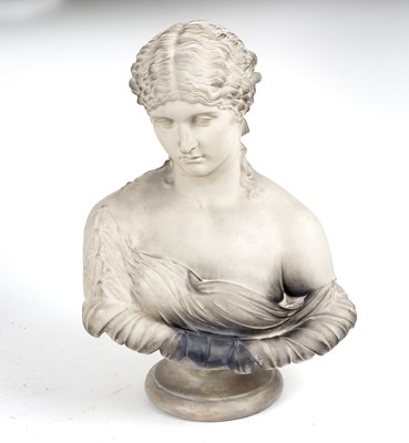 Lot 384 - A Copeland Parian ware bust of a Classical...