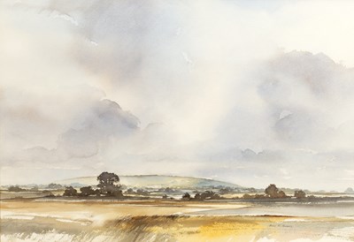 Lot 491 - John R Harris/Landscape/watercolour, 45cm x 85cm