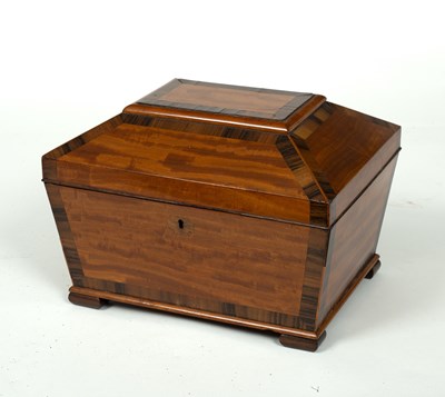 Lot 630 - An early 19th Century satinwood work box, of...