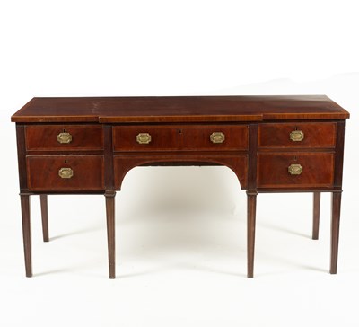 Lot 680 - A Regency mahogany and inlaid sideboard on...