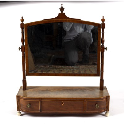 Lot 698 - A Regency mahogany and ivory mounted toilet...