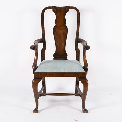 Lot 700 - A walnut open armchair, of early Georgian...