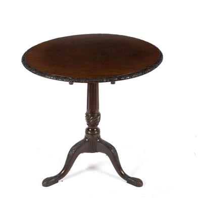 Lot 703 - A George II style mahogany tripod table, with...