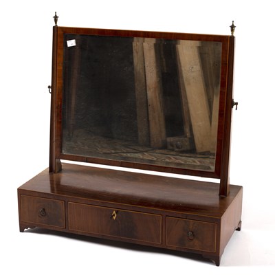 Lot 705 - A Regency mahogany toilet mirror with...