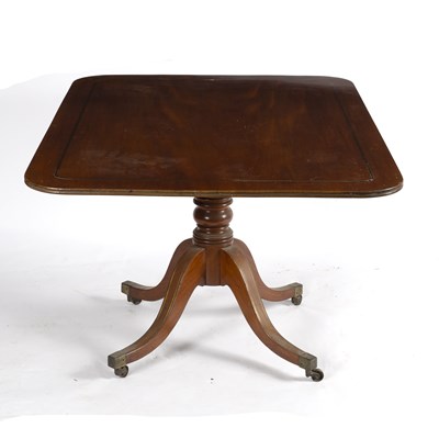 Lot 722 - A Regency mahogany and brass line inlaid...