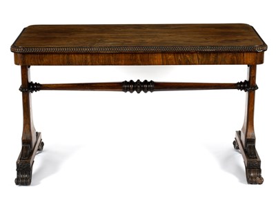 Lot 724 - A late Regency rosewood library table, circa...