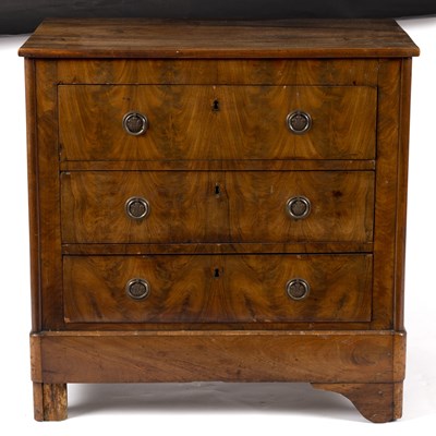 Lot 728 - A 19th Century Continental walnut chest, of...