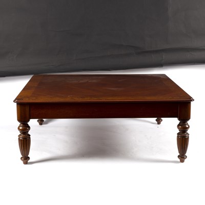 Lot 745 - A modern coffee table, the crossbanded top on...