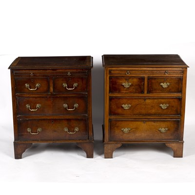 Lot 749 - An 18th Century style walnut bedside chest,...