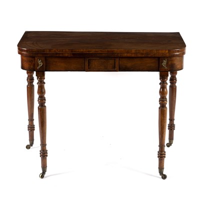 Lot 777 - A 19th Century mahogany tea table, the fold...