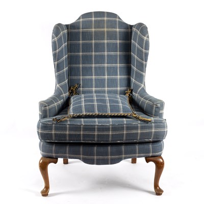 Lot 784 - An 18th Century style wing armchair on...