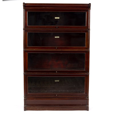 Lot 789 - A mahogany Globe-Wernicke bookcase, of four...