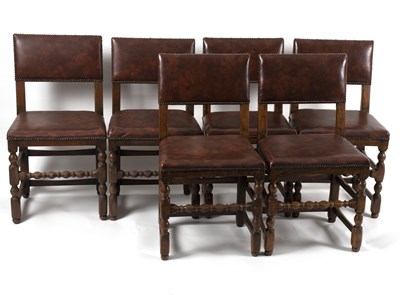 Lot 798 - A set of six 17th Century style dining chairs